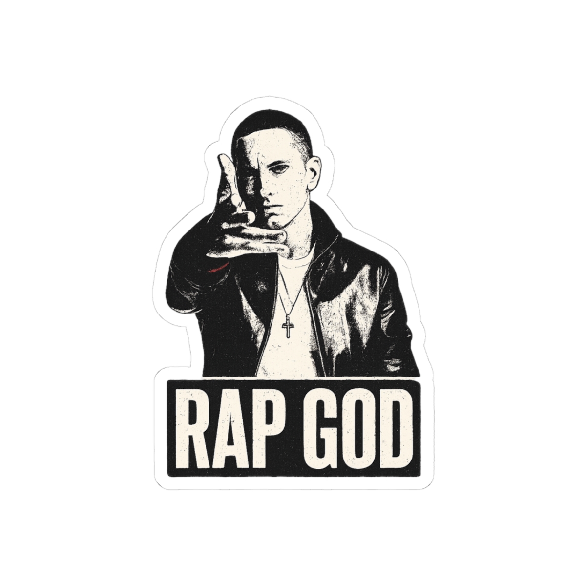 Eminem Rap God Sticker | Bold Vinyl Decal - alternate angle 1, merchandise