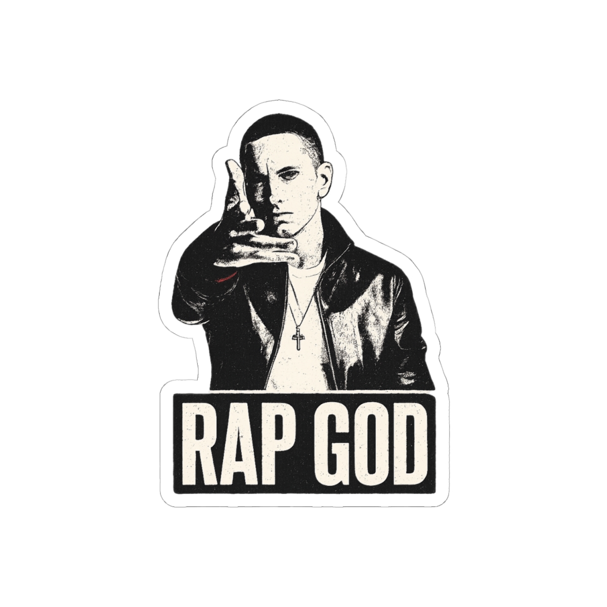 Eminem Rap God Sticker | Bold Vinyl Decal - alternate angle 2, merchandise
